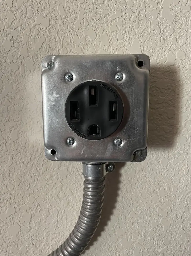 NEMA 14-50 outlet installed for Electrical Panel Upgrade in Rosamond